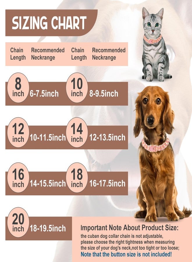 AccEncyc Dog Chain Collar Diamond Link Dog Collar Walking Dog Necklace Metal Cat Chain with Secure Buckle Pet Crystal Collar for Small Medium Large Dogs Cats (Pink, 10 Inch) - Image 4
